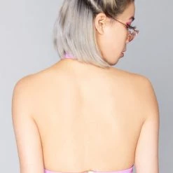 Roma Crypto Cutie Strappy Holographic Halter Top