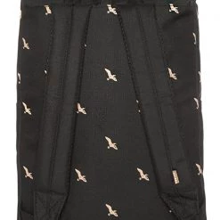 Spiral Golden Raven Festival Backpack In Black