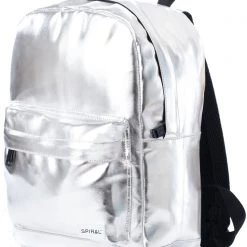 Spiral Bags Steel Eclipse Festival Backpack In Metallic Silver