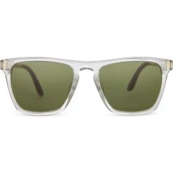 TOMS Dawson Sunglasses In Crystal Clear/Bottle Green