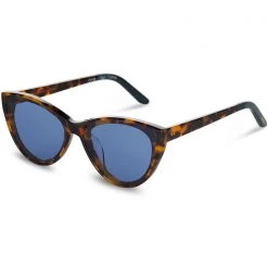 TOMS Josie Sunglasses In Blonde Tortoise/Blue