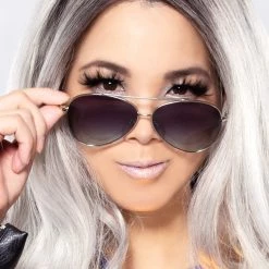 TopFoxx Wild Heart Amelia Sunglasses In Blue Fade