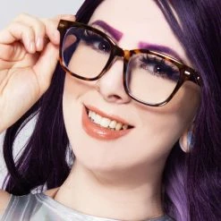 TopFoxx Accessories Stella Blue Light Glasses In Tortoise Shell