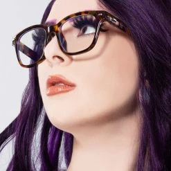 TopFoxx Accessories Stella Blue Light Glasses In Tortoise Shell