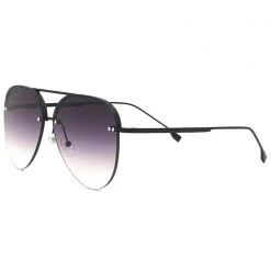 TopFoxx The Great Fantastic Megan 2 Narrow Sunglasses In Black Fade