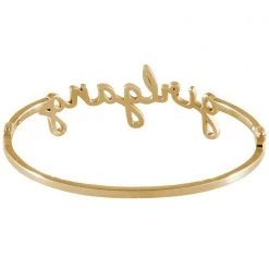 Wanderlust + Co Girlgang Bangle In Gold Accessories