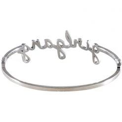 Wanderlust + Co Accessories Girlgang Bangle In Silver