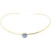 Wanderlust + Co Mia Choker In Gold/Sky