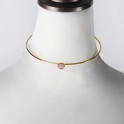 Wanderlust + Co Accessories Mia Choker In Gold/Rose