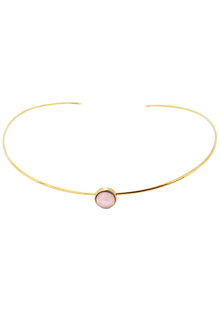 Wanderlust + Co Accessories Mia Choker In Gold/Rose 3 Wanderlust + Co Accessories Mia Choker In Gold/Rose