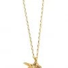 Wanderlust + Co Emoji Unicorn Necklace In Gold Accessories