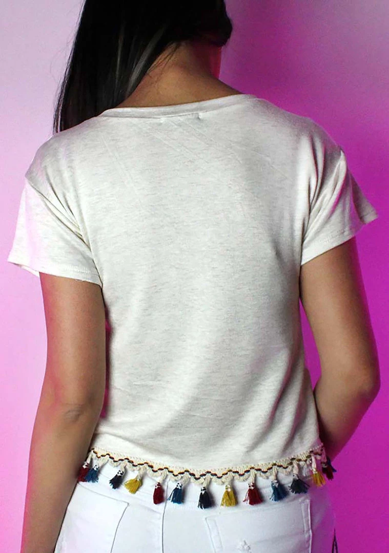 LA Style Rush Women's Festival Wanna Hug Crop Top T-Shirt 4 LA Style Rush Women's Festival Wanna Hug Crop Top T-Shirt