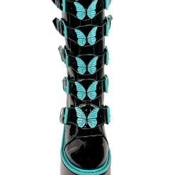 Y.R.U. Dune Butterfly Platform Boots In Black Teal 13 Y.R.U. Dune Butterfly Platform Boots In Black Teal