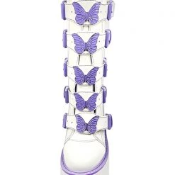 Y.R.U. Dune Butterfly Platform Boots In White Lavender New 12 Y.R.U. Dune Butterfly Platform Boots In White Lavender New
