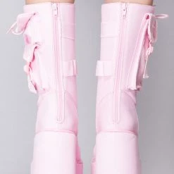 Y.R.U. Dune Desert Platform Boots In Pink