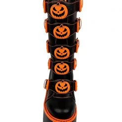 Y.R.U. Dune Jackolantern Platform Boots In Black Orange Shoes 13 Y.R.U. Dune Jackolantern Platform Boots In Black Orange Shoes