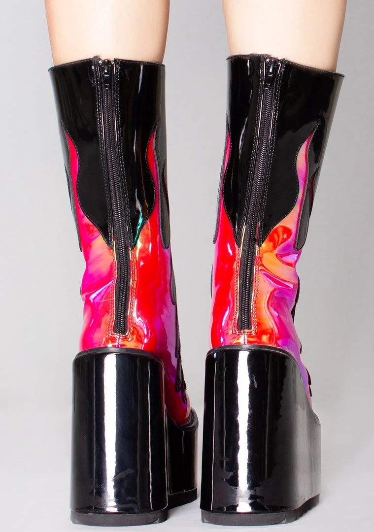 Y.R.U. Dune Lace Up Flame In Black/Red 5 Y.R.U. Dune Lace Up Flame In Black/Red