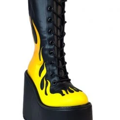 Y.R.U. World Tour Dune Lace Up Flame In Black/Yellow