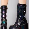 Y.R.U. Dune Mushroom Platform Boots In Black Multicolor
