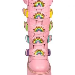Y.R.U. Dune Rainbow Platform Boots In Pastel Pink 12 Y.R.U. Dune Rainbow Platform Boots In Pastel Pink