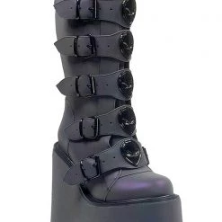 Y.R.U. Shoes Dune Alien Platform Boots In Reflective 12 Y.R.U. Shoes Dune Alien Platform Boots In Reflective