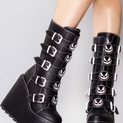 Y.R.U. Dune Skeleton Platform Boots Shoes