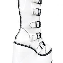 Y.R.U. Dune Yin Yang Platform Boots In White Tea Room Cinema 11 Y.R.U. Dune Yin Yang Platform Boots In White Tea Room Cinema