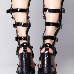 Y.R.U. Nightcall Hi Rose Blackout Platform Heels Shoes 7 Y.R.U. Nightcall Hi Rose Blackout Platform Heels Shoes