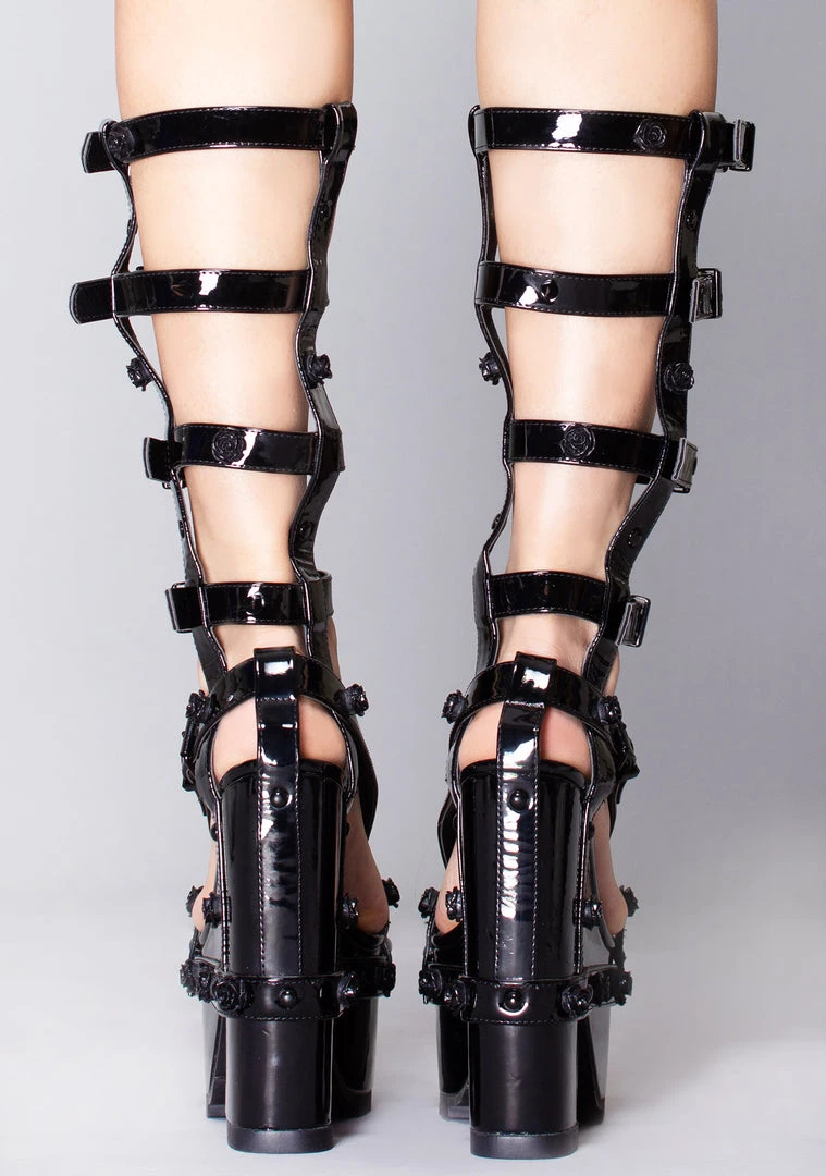 Y.R.U. Nightcall Hi Rose Blackout Platform Heels Shoes 5 Y.R.U. Nightcall Hi Rose Blackout Platform Heels Shoes