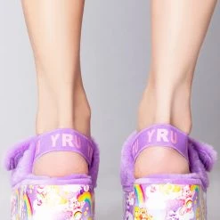 Y.R.U. Mad World Qozii Care Bear Platform Sandals