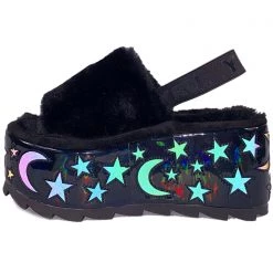 Y.R.U. Qozii Luna Reflective Platform Slides Shoes