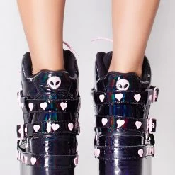 Y.R.U. New Qozmo Bondage Heart In Black Hologram/Pink 11 Y.R.U. New Qozmo Bondage Heart In Black Hologram/Pink