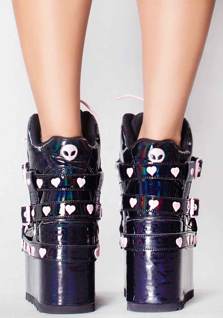 Y.R.U. New Qozmo Bondage Heart In Black Hologram/Pink 4 Y.R.U. New Qozmo Bondage Heart In Black Hologram/Pink