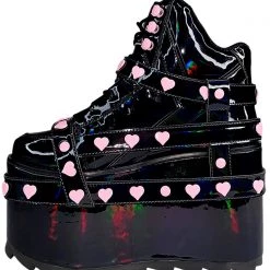 Y.R.U. New Qozmo Bondage Heart In Black Hologram/Pink 15 Y.R.U. New Qozmo Bondage Heart In Black Hologram/Pink