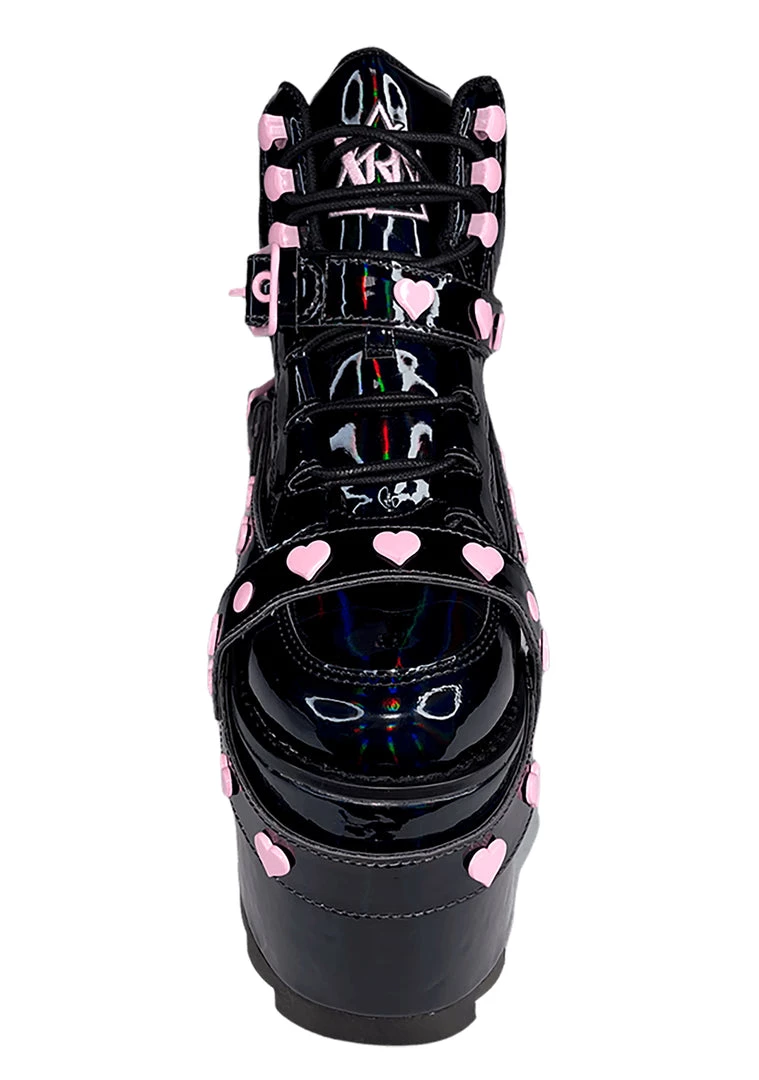 Y.R.U. New Qozmo Bondage Heart In Black Hologram/Pink 7 Y.R.U. New Qozmo Bondage Heart In Black Hologram/Pink