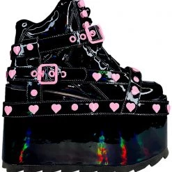 Y.R.U. New Qozmo Bondage Heart In Black Hologram/Pink 12 Y.R.U. New Qozmo Bondage Heart In Black Hologram/Pink