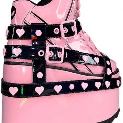 Y.R.U. Qozmo Bondage Heart In Pink Hologram/Black 11 Y.R.U. Qozmo Bondage Heart In Pink Hologram/Black