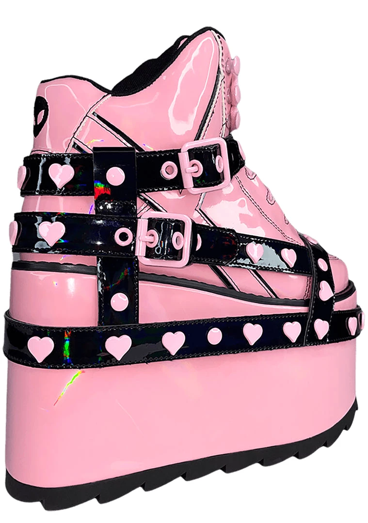 Y.R.U. Qozmo Bondage Heart In Pink Hologram/Black 7 Y.R.U. Qozmo Bondage Heart In Pink Hologram/Black
