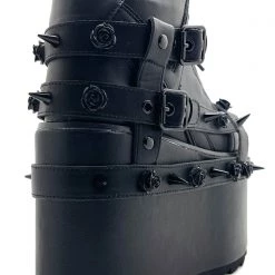 Y.R.U. Qozmo Bondage Rose Blackout Platform Sneakers Shoes 13 Y.R.U. Qozmo Bondage Rose Blackout Platform Sneakers Shoes