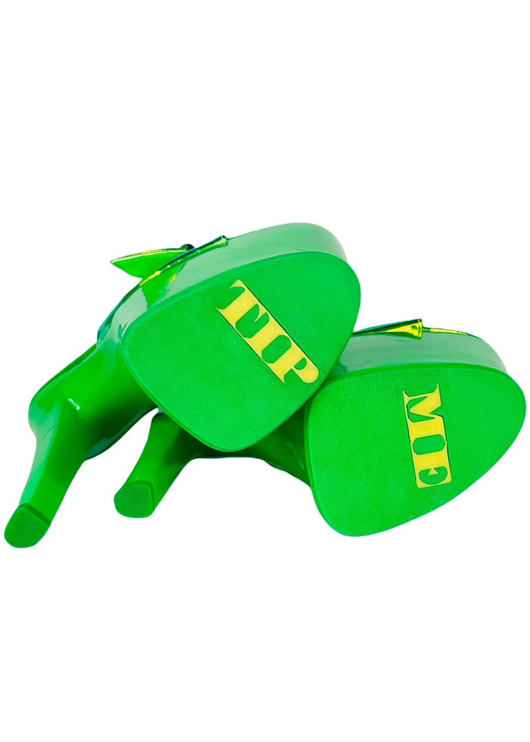 XTRA X Hustler Sugar Weed Platform Heels In Green Atlantis World Tour 9 XTRA X Hustler Sugar Weed Platform Heels In Green Atlantis World Tour