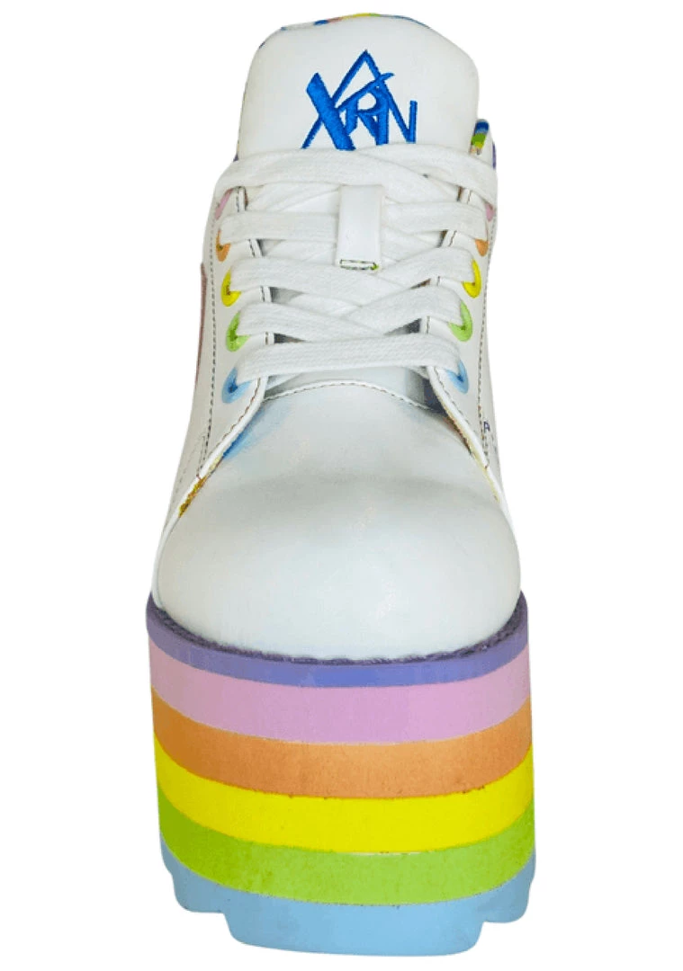 Y.R.U. Mad World X Care Bears Lala Platform Sneakers In White Pastel 7 Y.R.U. Mad World X Care Bears Lala Platform Sneakers In White Pastel