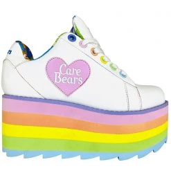 Y.R.U. Mad World X Care Bears Lala Platform Sneakers In White Pastel 10 Y.R.U. Mad World X Care Bears Lala Platform Sneakers In White Pastel