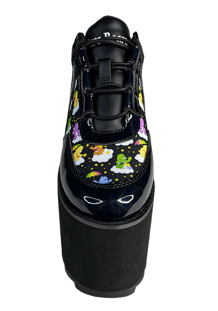 Y.R.U. Qozmo Lo Care Bears Platform Sneakers In Black Sky New 4 Y.R.U. Qozmo Lo Care Bears Platform Sneakers In Black Sky New