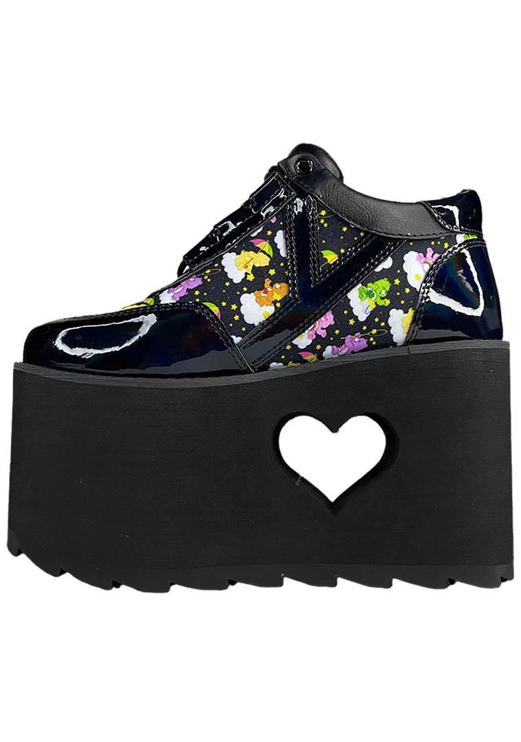 Y.R.U. Qozmo Lo Care Bears Platform Sneakers In Black Sky New 5 Y.R.U. Qozmo Lo Care Bears Platform Sneakers In Black Sky New