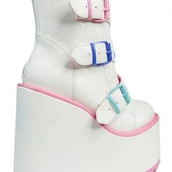 Y.R.U. New Dune Lo Care Bears Platform Boots In White 11 Y.R.U. New Dune Lo Care Bears Platform Boots In White