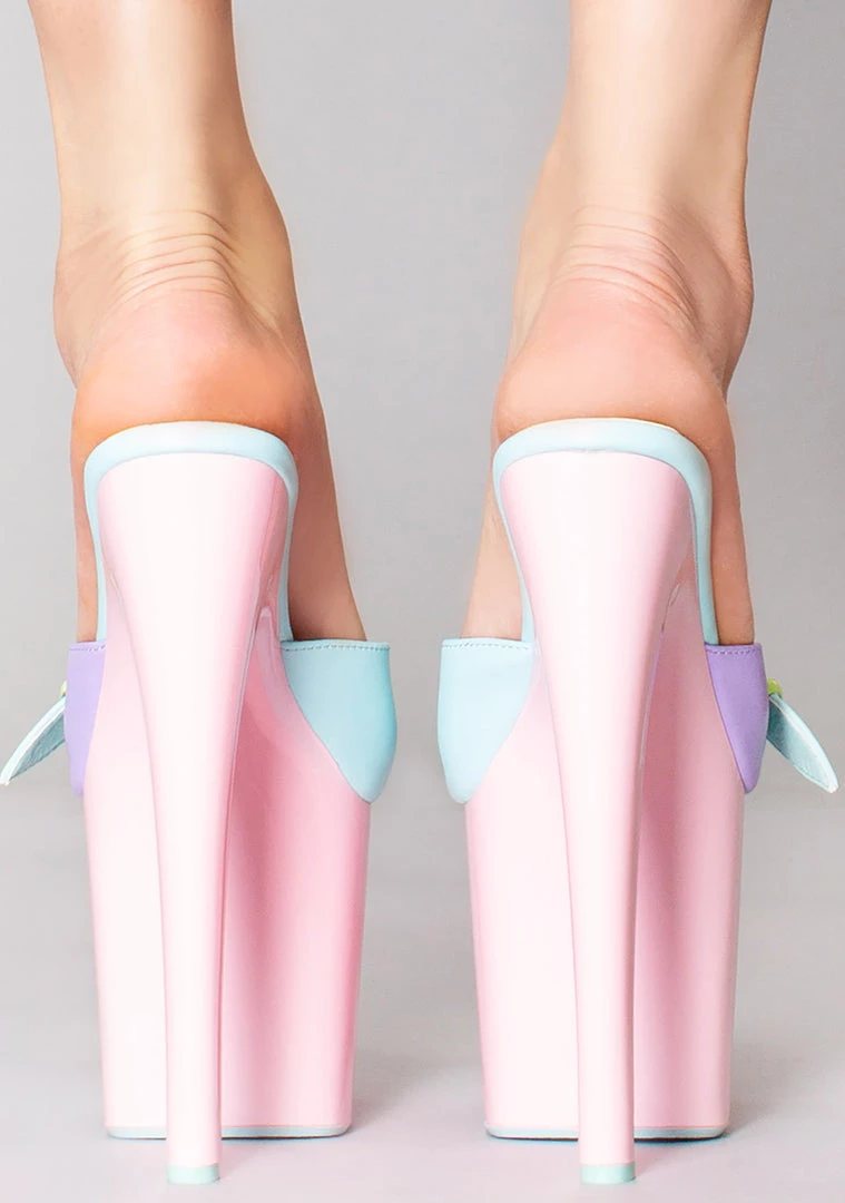XTRA Sugar Butterfly Platform Heels In Pastel World Tour 4 XTRA Sugar Butterfly Platform Heels In Pastel World Tour