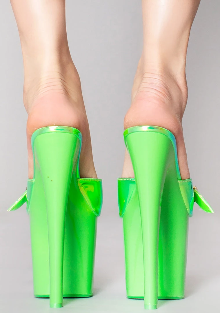 XTRA X Hustler Sugar Weed Platform Heels In Green Atlantis World Tour 5 XTRA X Hustler Sugar Weed Platform Heels In Green Atlantis World Tour