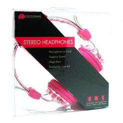 LAXMAX Accessories Pink Dots Stereo Headphones