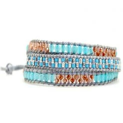LA Style Rush Accessories X Katie Soleil Grace Triple Wrap Beaded Bracelet