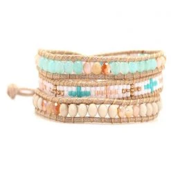 LA Style Rush X Katie Soleil Horizon Triple Wrap Beaded Bracelet Accessories
